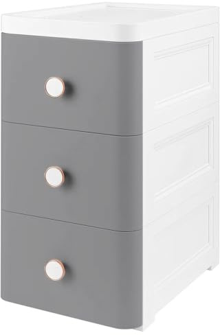 SUNNYNEST 3 Floors Storage Drawers Unit Through Drawers Gray