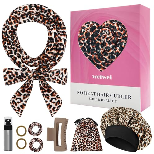 weiwei Lockenwickler Über Nacht, Samt Heatless Overnight Curls Band Locken ohne Hitze, 70 Haarwickler DIY Hair Curler Rollers Lockenband, 9 Stück Locken Set mit Schlafmütze für Langes Haar