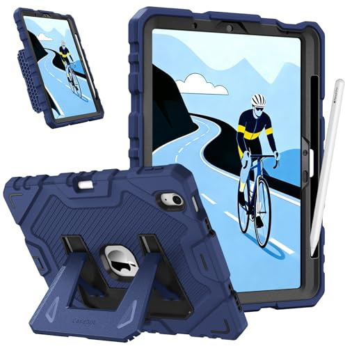 Fintie Funda Niños para iPad Air 11 Pulgadas 2026 M4 / 2025 M3 / 2024 M2 | y iPad Air 5a/4a Gen 10.9 (2022/2020) - Carcasa Robusta Resistente a Prueba de Golpes con Soporte, Azul Marino