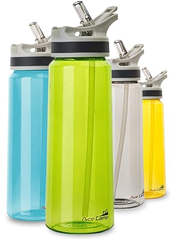 AceCamp TRITAN Trinkflasche | Sportflasche | BPA-frei | für alle Getränke I Springdeckel grün 750 ml