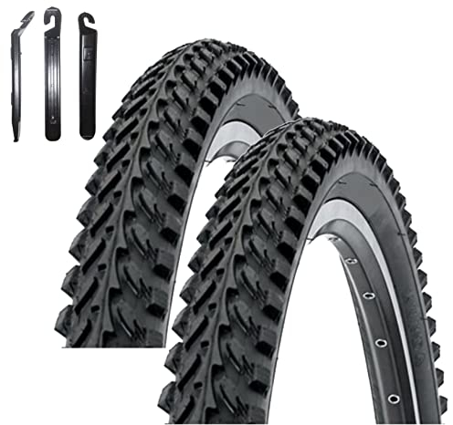2 x Kenda K-831 26 MTB Fahrradreifen Fahrradmantel Schwarz 50-559 (26 x 1.95) inkl. 3 Reifenheber