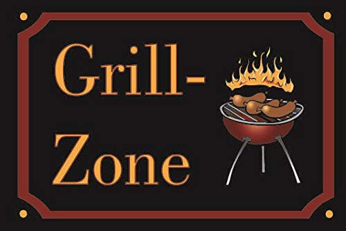 U24 Aufkleber Grill-Zone Flagge Fahne 8 x 5 cm Autoaufkleber Sticker