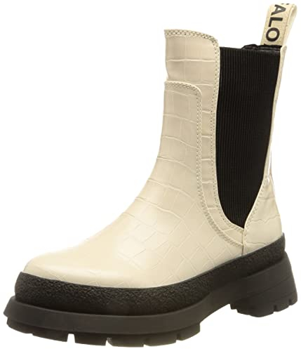 Buffalo Simona, Stivali alla Moda Donna, Croco Cream, 39 EU