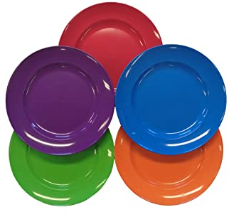 Harfield Rainbow 10 Stück Kleine Teller Wiederverwendbar BPA Frei Kunststoff Kinder Bruchsicheres Geschirr