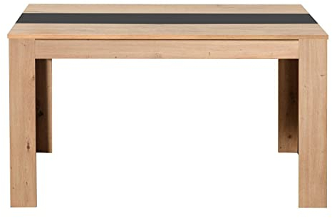 Homestyle4u 2177, Tisch Esszimmertisch Holz Eiche Küchentisch Esstisch 135x80 cm Holztisch Esszimmer Wohnzimmer Küche