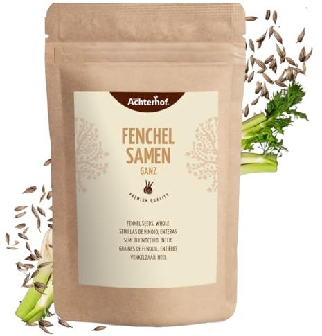 Fenchelsamen ganz 100g | ganze Fenchel Samen | Fencheltee | milder, süßlicher Geschmack | ideal zur Zubereitung von Nudelgerichten, Aufläufen & wärmenden Tees | vom Achterhof