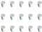HeyWin Gummistopfen Konisch 13mm to 17mm, Gummistopfen 15mm,Verschlussstopfen Verwendet für das Versiegeln von Ballonflaschen,Prüfrohr usw(15, 1#)