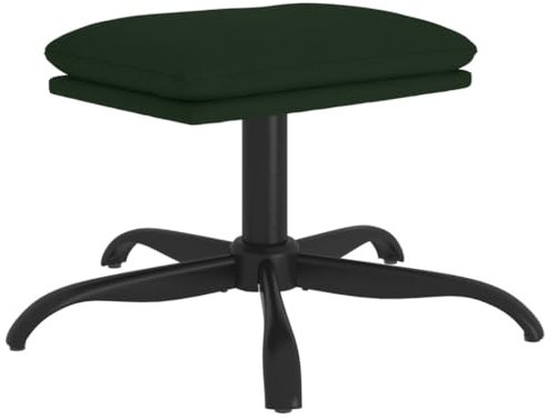 vidaXL Fußhocker, Sitzhocker mit Metallbeinen, Polsterhocker Fußbank für Wohnzimmer Schlafzimmer, Hocker Schemel Fußschemel, Dunkelgrün Samt
