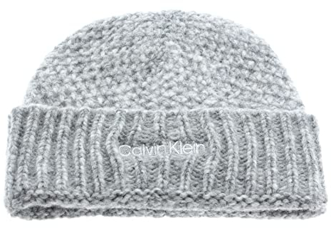 Calvin Klein Micro Waffle Beanie Cement