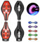 Bueuwe Waveboard Kinder ab 10 Jahre, Profi Snakeboard Skateboard Erwachsene mit LED Leuchtrollen, Waveboards für Jugendliche Anfänger Mädchen Junge, inkl. Tasche, Bis 120kg,Rot
