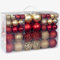 Hengsong Weihnachtskugeln Rot Gold,Weihnachtsbaumkugeln 100 Stück,∅3cm, 4cm & 6cm,Christbaumkugeln Set,Kunststoff Weihnachtskugeln Plastik für Christmas Decorations und Christbaumschmuck