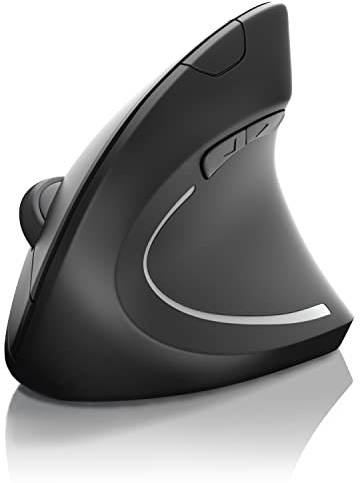 Titanwolf - Maus Vertikal Wireless - ergonomische Funk Vertikalmaus 2,4 Ghz - USB Vertical Mouse – Funkmaus ergonomisches Design - armschonend - kompatibel mit PC und MAC