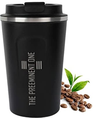 The Preeminent One Colossians 1:15-18 Travel Mug Cup Christian Bible Verse Birthday Gifts for Women Men Leakproof Camping Tumbler Cooler Stainless-Steel Engraved 380ml - Black