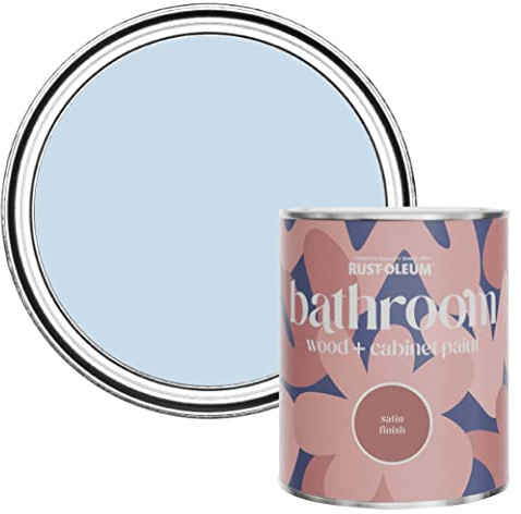 Rust-Oleum Blue Moisture Resistant Bathroom Wood and Cabinet Paint in Satin Finish - Blue Sky 750ml