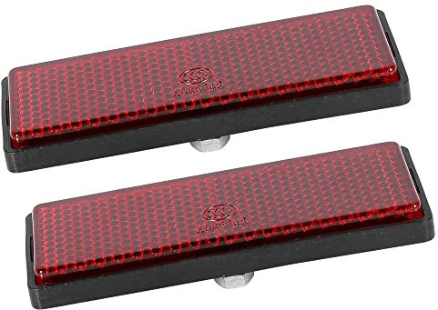 A ABSOPRO Motocicletta Riflettore Rettangolo Avviso Riflettente Adesivo (Set di 2)