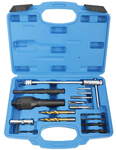 OITTo 16-teiliges Glühkerzen-Entferner-Werkzeug-Set 8 mm 10 mm Beschädigtes Glühkerzen-Auszieher-Reparaturwerkzeug