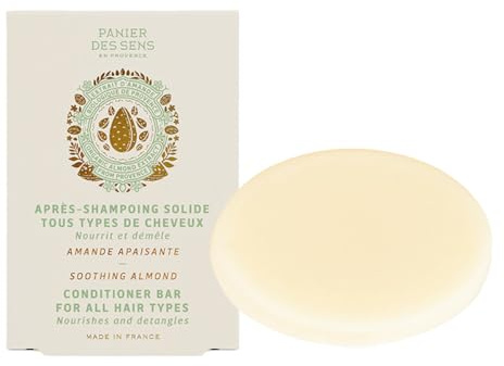 Panier des Sens Festes Shampoo Trockenes Haar Honig - Made in France - Haarshampoo damen und Männer 75g - Shampoo ohne sulfate parabene und silikone (Mandel (Haarspülung))