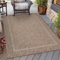 HomebyHome In & Outdoor Teppich Wetterfest Sisal Optik 200x300 (200 x 290 cm) Braun - Balkon Teppich Wasserfest, Waschbar, Flachgewebe - Ideal für Küche, Camping, Garten und Terrasse