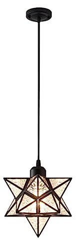 TPWEWRX Moderne Pendelleuchten E27 Nachttisch Hängelampe Art Deco Kronleuchter Pendelleuchte für Wohnzimmer Schlafzimmer Garderobe Restaurant Bar (Black)