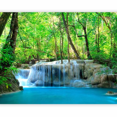 artgeist - Premium Wall Mural Wallpaper, Living Room Waterfall 118x91 Inch