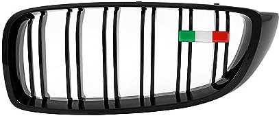 Wunsch Länderflaggen + Emblem Halter für BMW 4er F32 F33 Doppelsteg Kühlergrill Italien