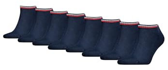 Tommy Hilfiger Sneaker Socken Herren & Damen Füsslinge 8-er Pack, Farbe:Dark Navy, Socken & Strümpfe:35-38