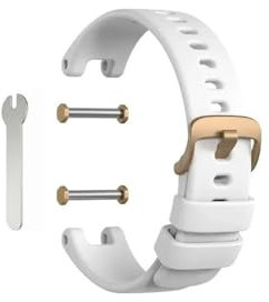 Armband Silikonarmband Passend for Garmin LilY Watch Ersatzarmband Uhrenarmband Zubehör (Color : White)