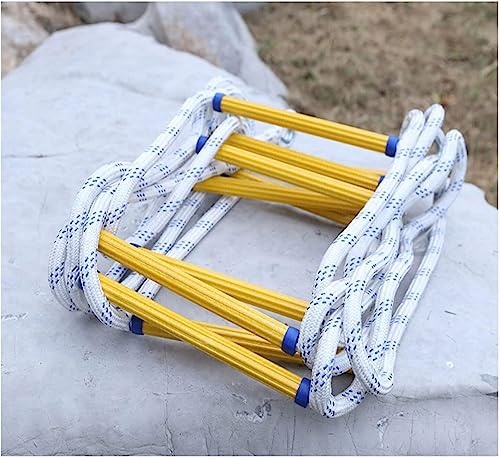 Soft Ladder Strickleiter, Strickleiter, Feuerleiter, Heimharzleiter, Luftarbeit, Outdoor, Spielplatz, Wiederverwendbare Strickleiter (einfarbig, 20 m)