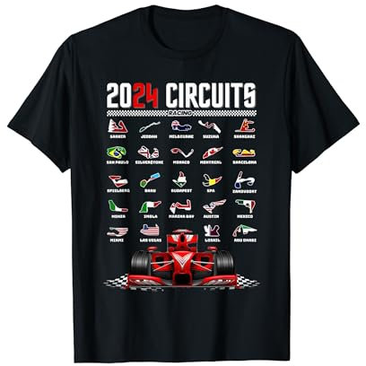 Formel-Rennbahn 2024 Autofans Retro Racing T-Shirt