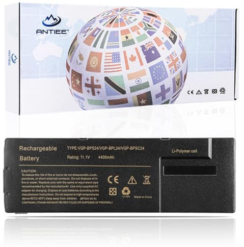 ANTIEE VGP-BPS24 Batteria per Sony VAIO VPC-SA VPC-SB VPC-SC VPC-SD VPC-SE SVS13 SVS15 PCG-41213M 41213W 41214M 41214L 41214V 41217L 41216L 41216W 41211M 41212M 41212X VGP-BPL24 VGP-BPSC24