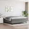Keyroto Boxspringbett 180x200 mit Matratze Polsterbett 180x200 Bett mit matratze Bett ohne Kopfteil Bettgestell mit Lattenroste Stoff-Dunkelgrau-180 x 200 cm-2