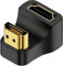 Câble HD en forme de U | Adaptateur HD U, câble HD coudé 8K | Connecteur de câble HD à angle de 48 Gbps Compatible avec les consoles de jeux, PC de bureau, TV, moniteur