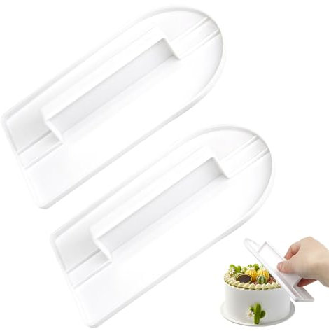 SMCEHEYA 2 PCS Cake Smoother for Polishing Fondant Smoother Tool for Decorating Plastic Icing Smoother for Cream Sugrarcraft Cupcake Marzipan Sugar Paste Home Kitchens Cake Shops