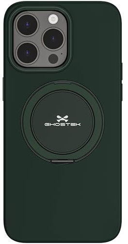 Ghostek MagKick iPhone 15 Pro Max Case with Rotating MagSafe Ring Kickstand, Shockproof Protective Phone Cover (6.7 Inch, Green)