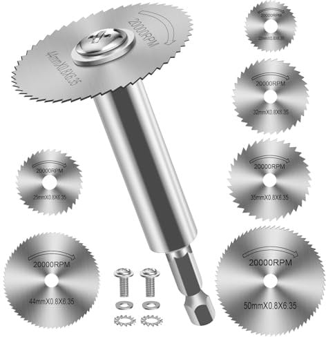 FOTYBEI 1/4 Hex Shank (100mm) Rotary Drill Saw Blade, HSS Circular Saw Blades Cutting Discs for Drill Rotary Tools Wood PVC Pipe Plastic Soft Metal