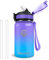 Vikastar Gourde Isotherme, 500ml sans BPA, Bouteille Isotherme, Anti-Fuite, Gourde Inox, Réutilisable, Gourde Enfant Inox pour Enfant, Adultes, Sport, École, Violet & Bleu