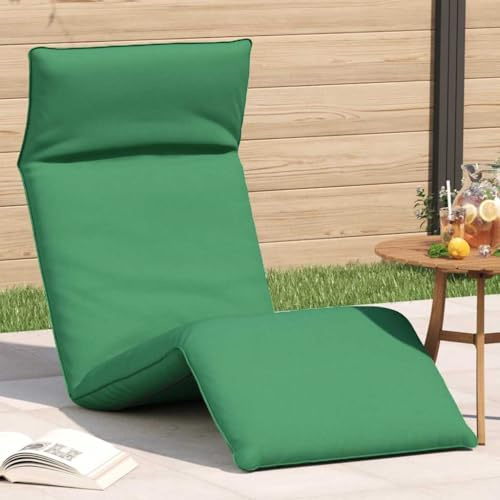 Ccslina Sonnenliege Klappbar Grün mit Oxford-Gewebe 175x54x8,5 cm, Verstellbar 5-Fach, Wetterfest und Pflegeleicht für Garten, Strand, Balkon, Terrasse, Pool und Camping