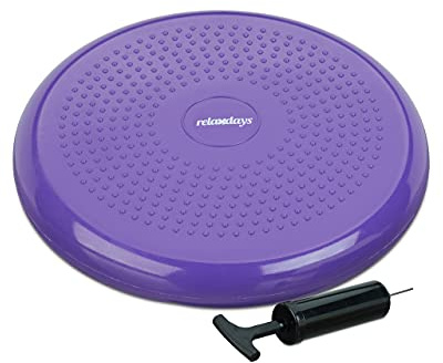 9 x Balance Kissen, 140 kg Maximalgewicht, Balance Pad mit Luftpumpe, Ballsitzkissen mit Noppen, Fitness Kissen, lila