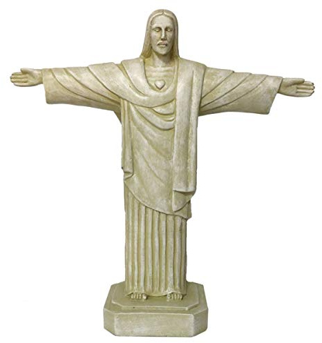 Isideco Beigefarbende Christus Figur 22cm Zuckerhut Rio de Janeiro