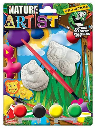 Nature Artist Deluxebase Artista Salvaje Paint Kit de la Naturaleza Animal Pinte Sus Propios imanes del refrigerador del león y de la Koala