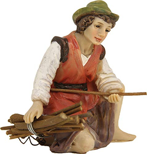 Dekop Krippenfigur Hirte kniend mit Holzbündel passend für 11cm Figuren (44635283648)