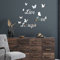 BSSN Mirror Wall Sticker, Laugh & Live & Love Letters and Butterfly Shaped,DIY Mirror Effect Wall Decals Removable Decor for Living Room Bedroom TV Background,Modern Fashion Home Decoration