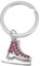 TEAMER 3D-Schlüsselanhänger mit türkisfarbenem Kristall, Eiskunstlauf-Schlüsselanhänger, Skater-Schlüsselanhänger, Schmuck für Damen, Violetter Strass-C, 22*23mm