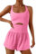ReachMe Damen-Einteiler, Einteiler, zum Laufen, für Fitnessstudio, Yoga, Helles Pink, Small
