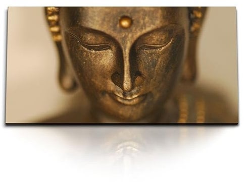 Paul Sinus Kunstdruck Bilder 120x60cm Buddhastatue Buddha Buddhismus Bronzekopf Meditation