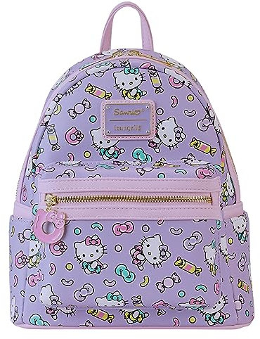 Loungefly Sanrio Hello Kitty Sweets Allover-Print Double Strap Umhängetasche, Violett, Sanbk0473