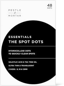 Pestle & Mortar Acne Patch - Face Spot Treatment Dots for Overnight Use, Targeted Acne Breakout Treatment