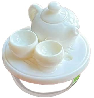 BAYORE Wasserkocherring, simulierter Wasserkocher, Tee-Set, Ringe, verstellbare Fingerringe, chinesischer Stil, stapelbare Ringe, Zubehör für Frauen