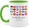 Tasse Tassen 325ml - WM - Deutschland EM 2024 Länder Herzen - Im Fußball vereint | - 325 ml - Hellgrün - alle fussball europameisterschaft cup em+2024+fanartikel+deutschland fanartikel fu ball