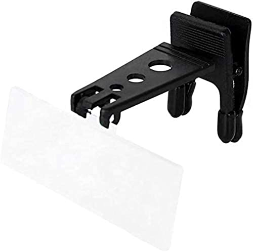 Aufstecklupe mit 3 austauschbaren Linsen, Freisprech-Lupe, Visier, optisches Glas, aufklappbare Lupe, 0,5-fach, 2,5-fach, 3,5-fach, Lesevergrößerungslinsen für Brillen, Uhrenreparatur, Bastellupe Warm